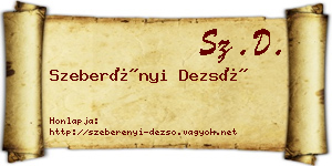 Szeberényi Dezső névjegykártya
