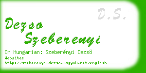 dezso szeberenyi business card