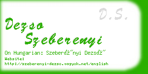 dezso szeberenyi business card